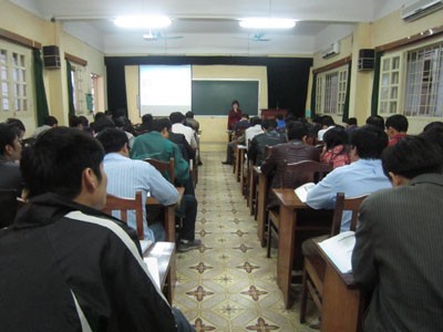 Một lớp học tại Trường đào tạo cán bộ Lê Hồng Phong (Hà Nội) (Ảnh minh họa).